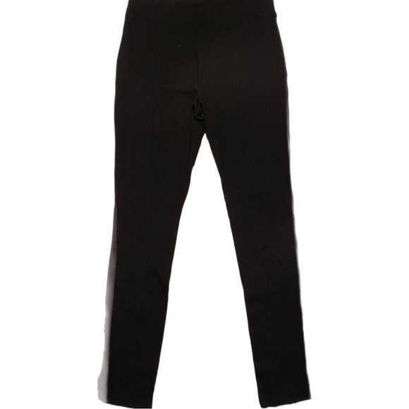 Zara leggings skinny stretchy pants, faux leather in front, size M, Black - Picture 3 of 5